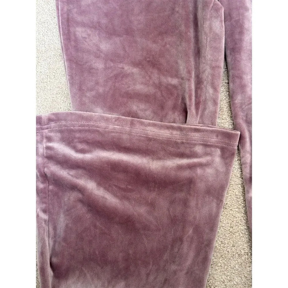 Avia Women's Flared Velour Pants Purple Size S Casual Wide-Leg - Picture 8 of 8